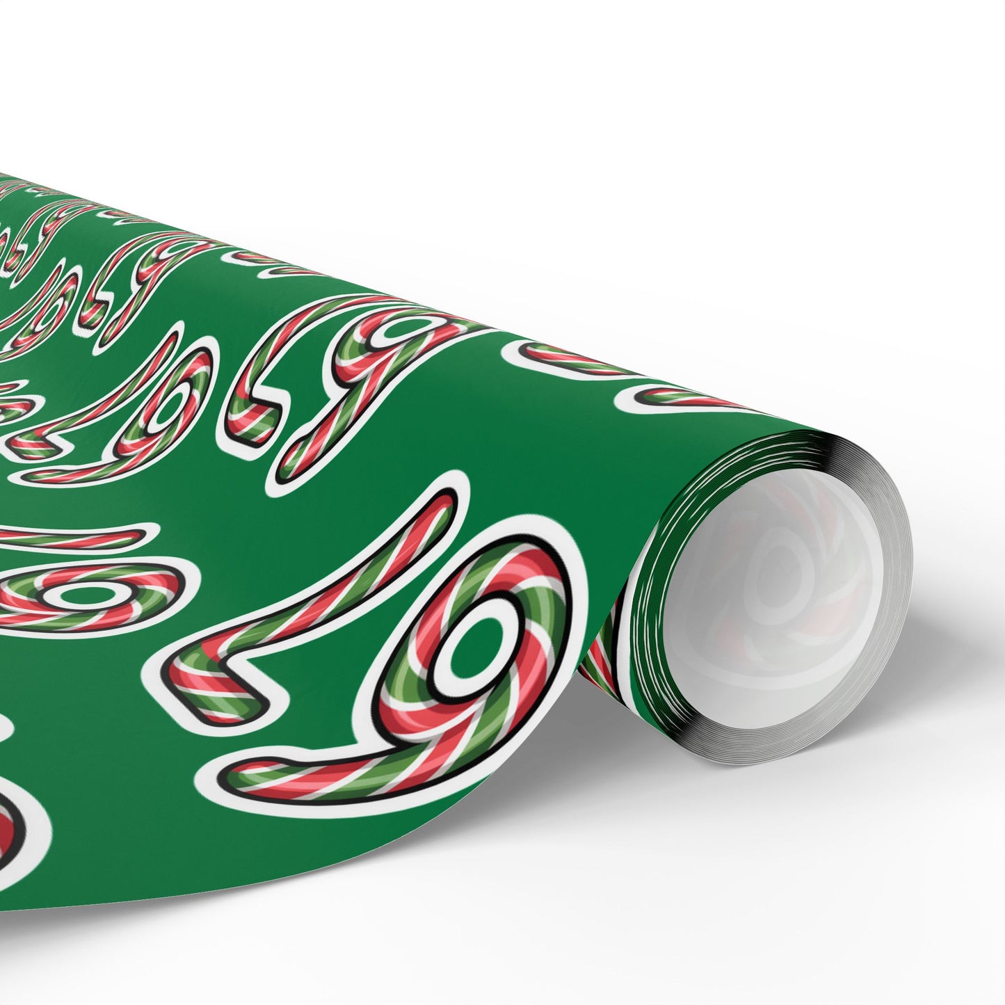 67 Candy Cane Green Merry Christmas meme Wrapping Papers - Santa Cartoon Funny Gift Wrap, Holiday Present, Six Seven