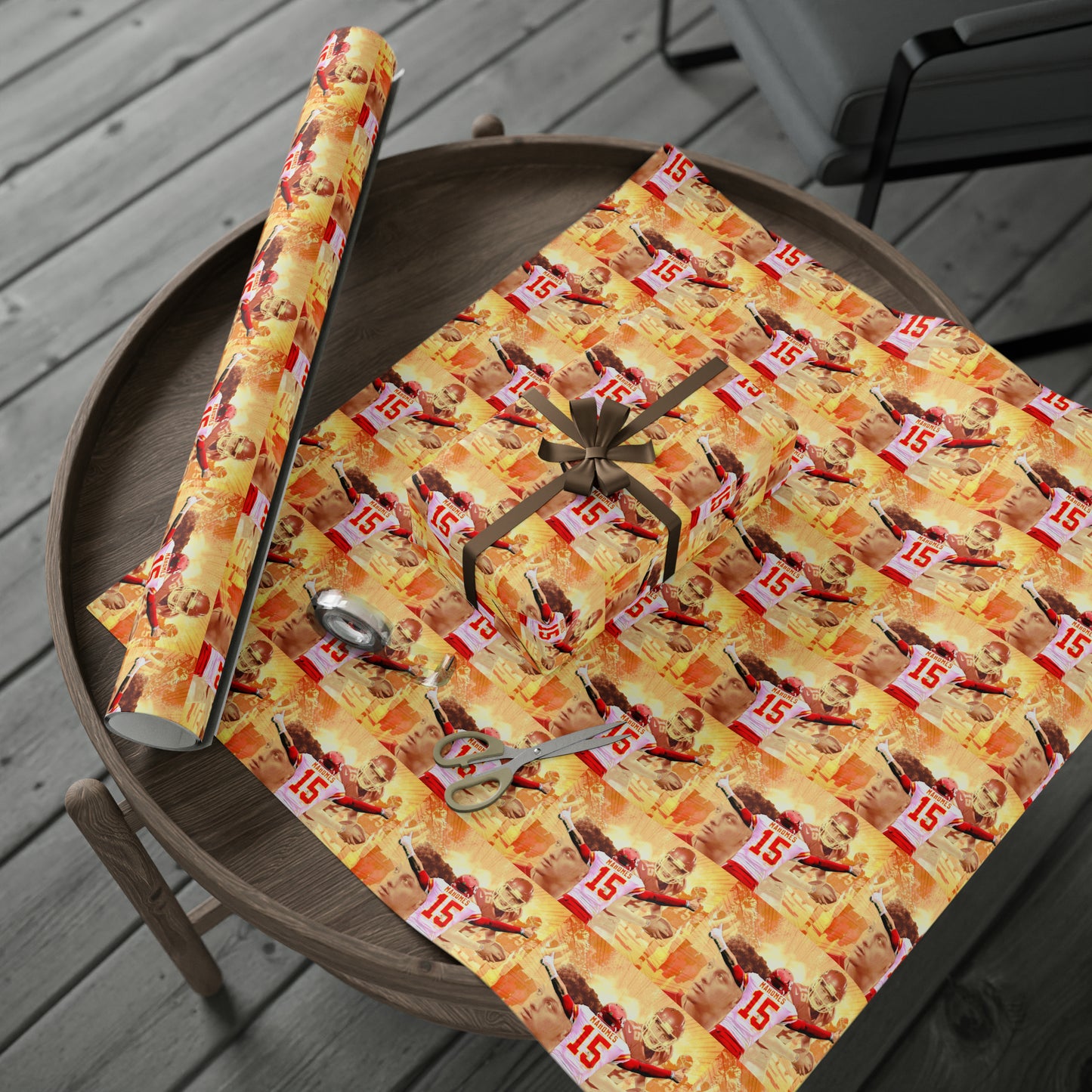 Patrick Mahomes Kansas City Chiefs NFL Football Birthday Gift Wrapping Papers