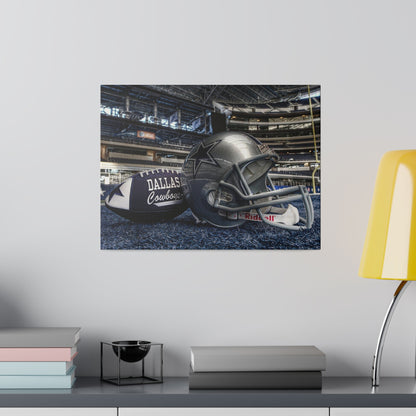Dallas Cowboys NFL Football Helmet Matte Canvas, Stretched High Definition Print