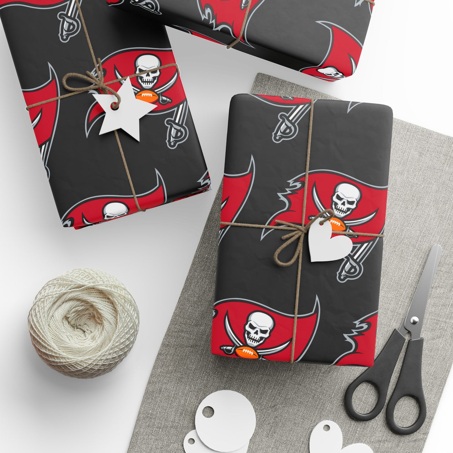 Tampa Bay Buccaneers NFL Football Birthday Graduation Gift Wrapping Paper Holiday