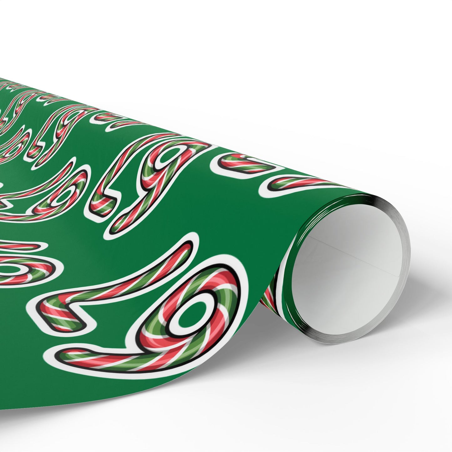 67 Candy Cane Green Merry Christmas meme Wrapping Papers - Santa Cartoon Funny Gift Wrap, Holiday Present, Six Seven