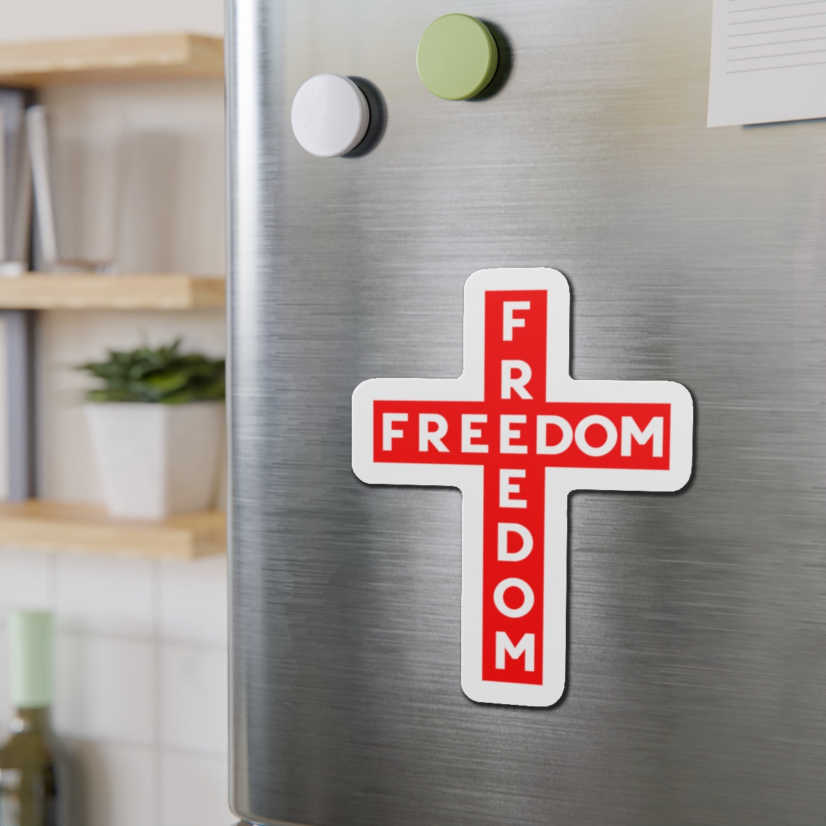 Freedom Cross Die-Cut Magnet