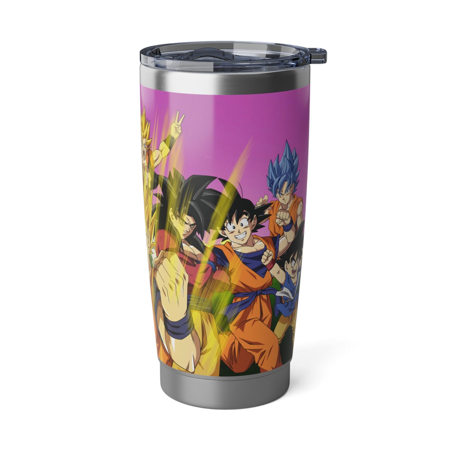 Dragon Ball Z Stages of Goku Anime cartoon Stainless Steel Vagabond 20oz Tumbler