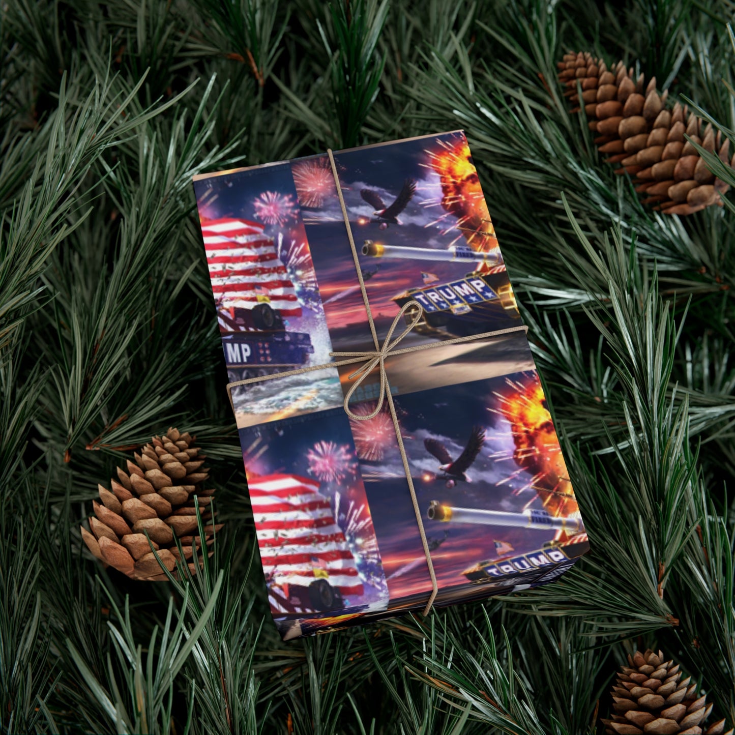 Trump the Warrior Christmas Wrapping Paper