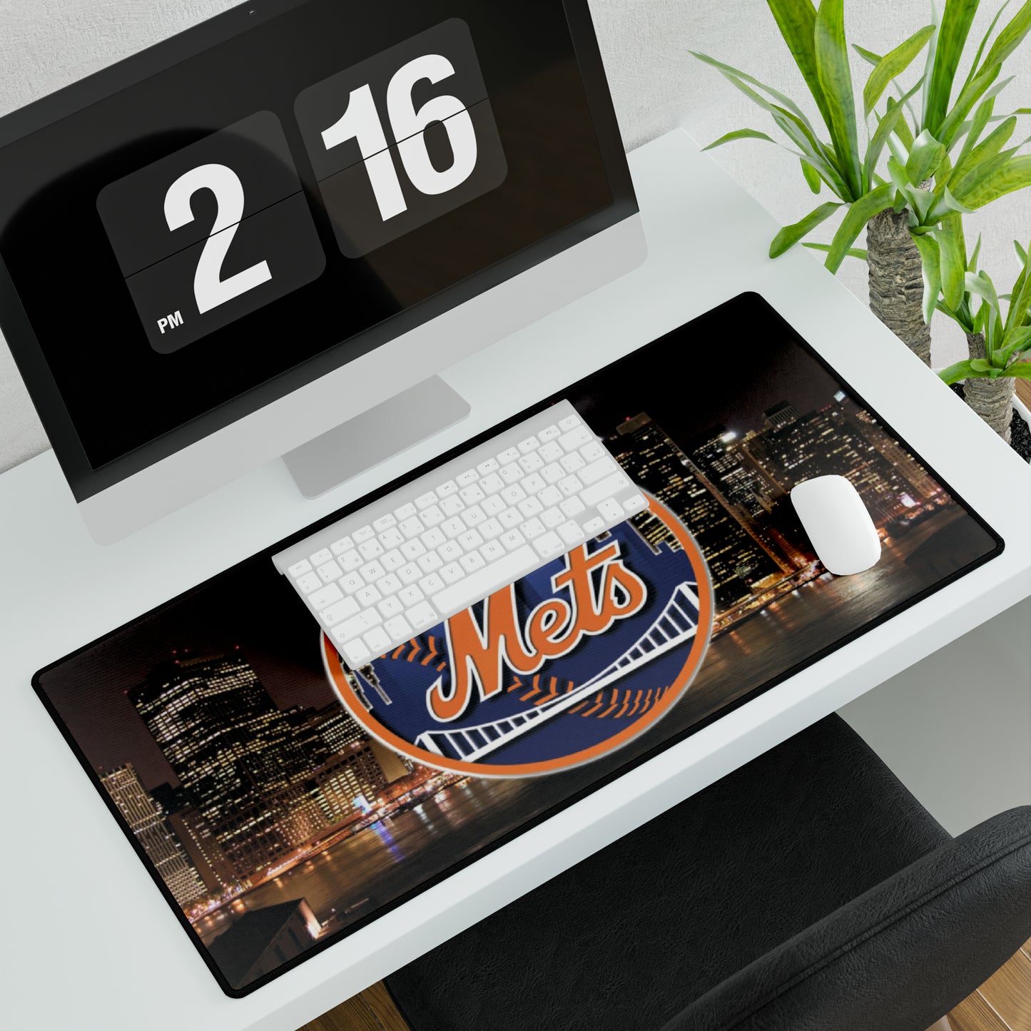 New York Mets City Logo MLB Baseball High Definition Print Desk Mat Mousepad