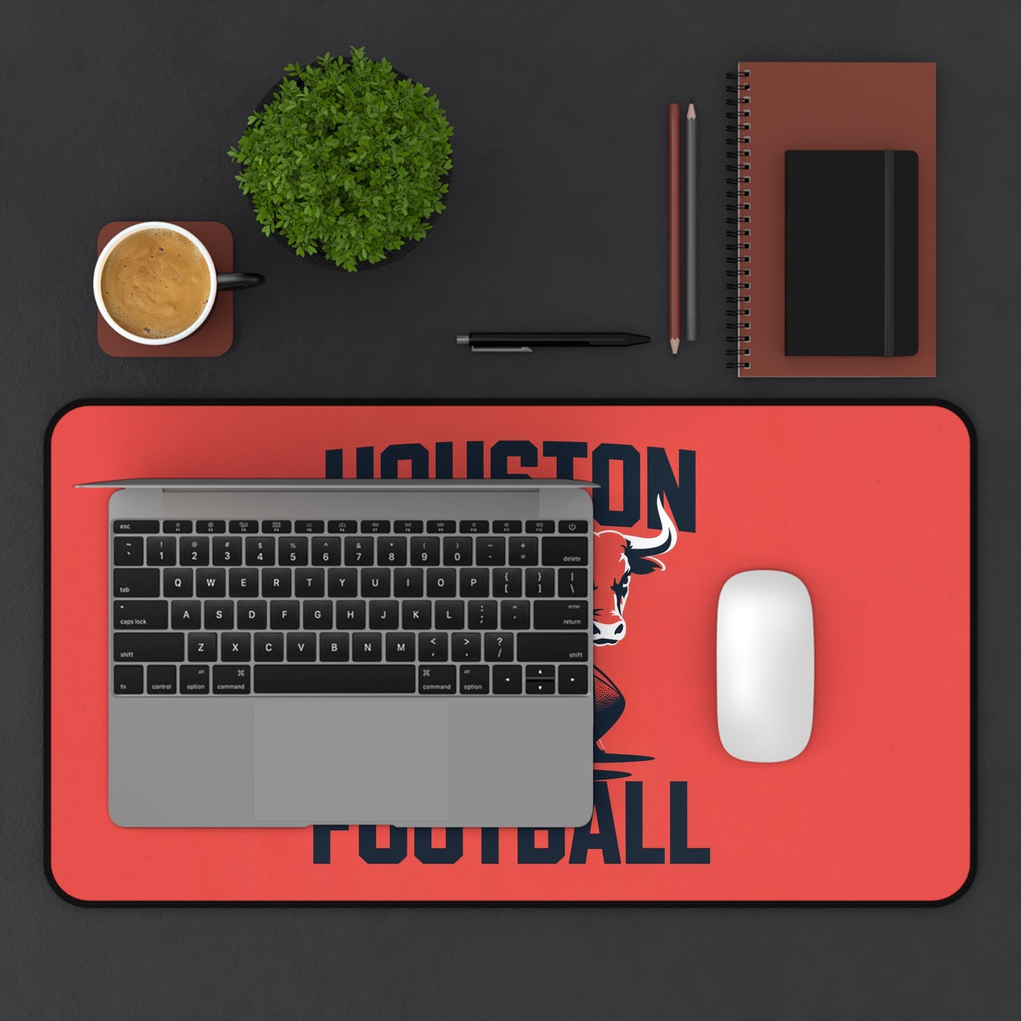 Houston Football High Definition Print Non Slip Desk Mat Office Home Mouse Pad Sports Fan Gift Ultra Smooth Surface Rubber Backing