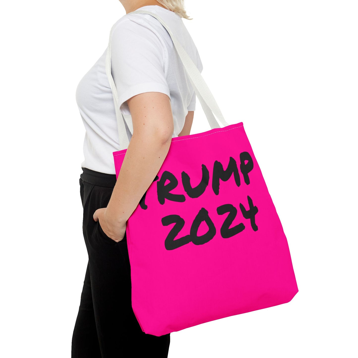 Hot Pink Trump 2024 Rally Durable Heavy Duty Tote Bag