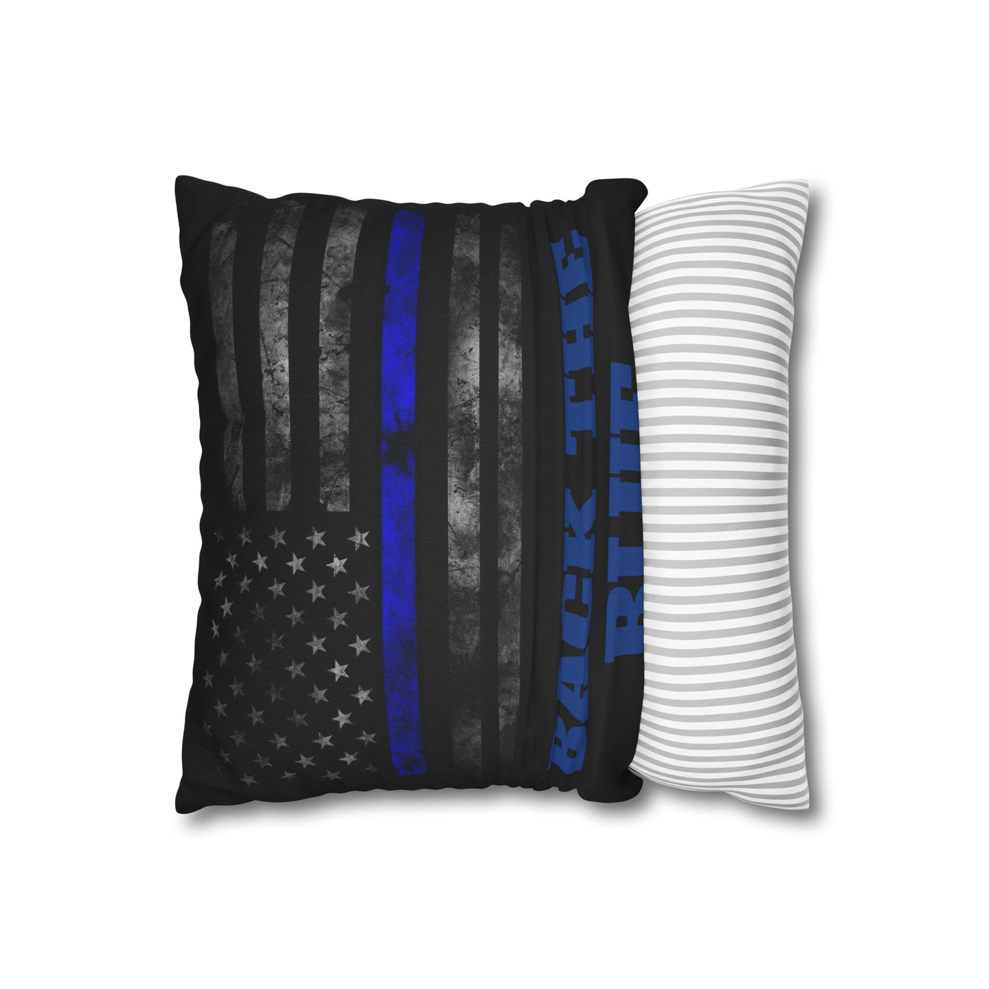 Back the Blue Police Eid and Pattern 2-sided Throw Pillow Case