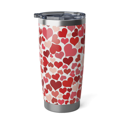 Stainless Steel Full of Hearts, Red and Pink Vagabond 20oz Tumbler