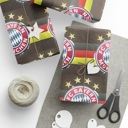 FC Bayern Munich Premier League Soccer Futbol Gift Wrapping Paper Holiday