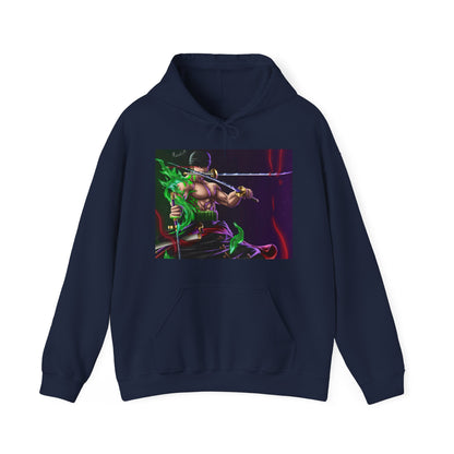 Roronoa Zoro One Piece Anime Cartoon Unisex Heavy Blend Hooded Sweatshirt