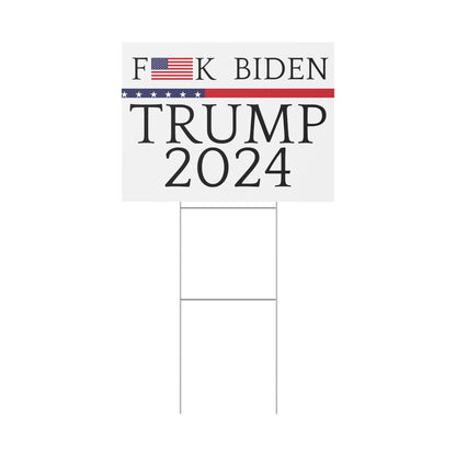 F**K Biden, TRUMP 2024 für den Präsidenten, Kunststoffschild