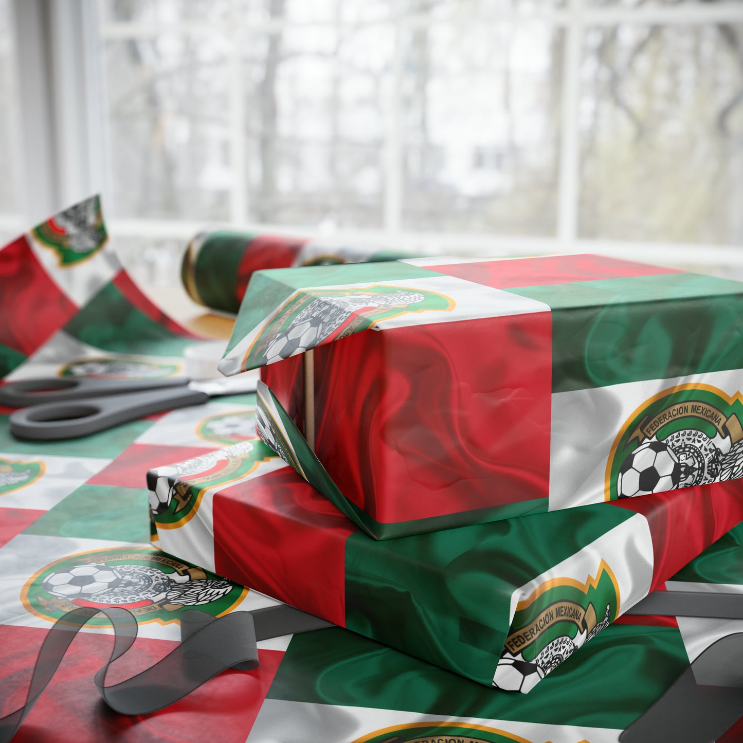 Mexico National Team Futbol Flag Birthday Gift Wrapping Paper football soccer Holiday