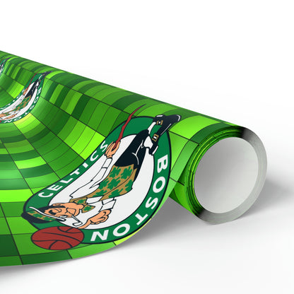 Boston Celtics NBA Birthday Gift Wrapping Paper Basketball Holiday