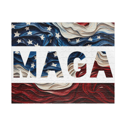 MAGA Red, White and Blue Trump Wood Puzzle 252 or 520 piece