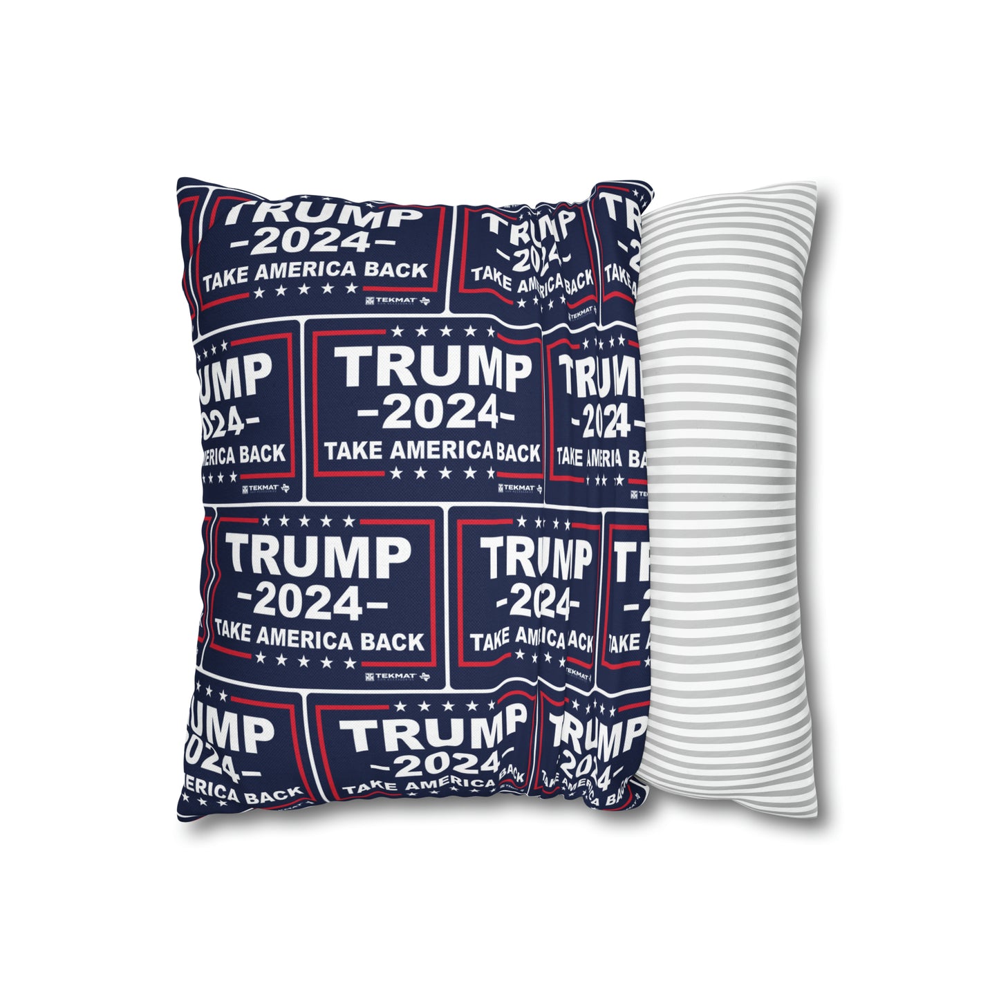 Trump 2024 Take America Back Blue Throw Pillow Case