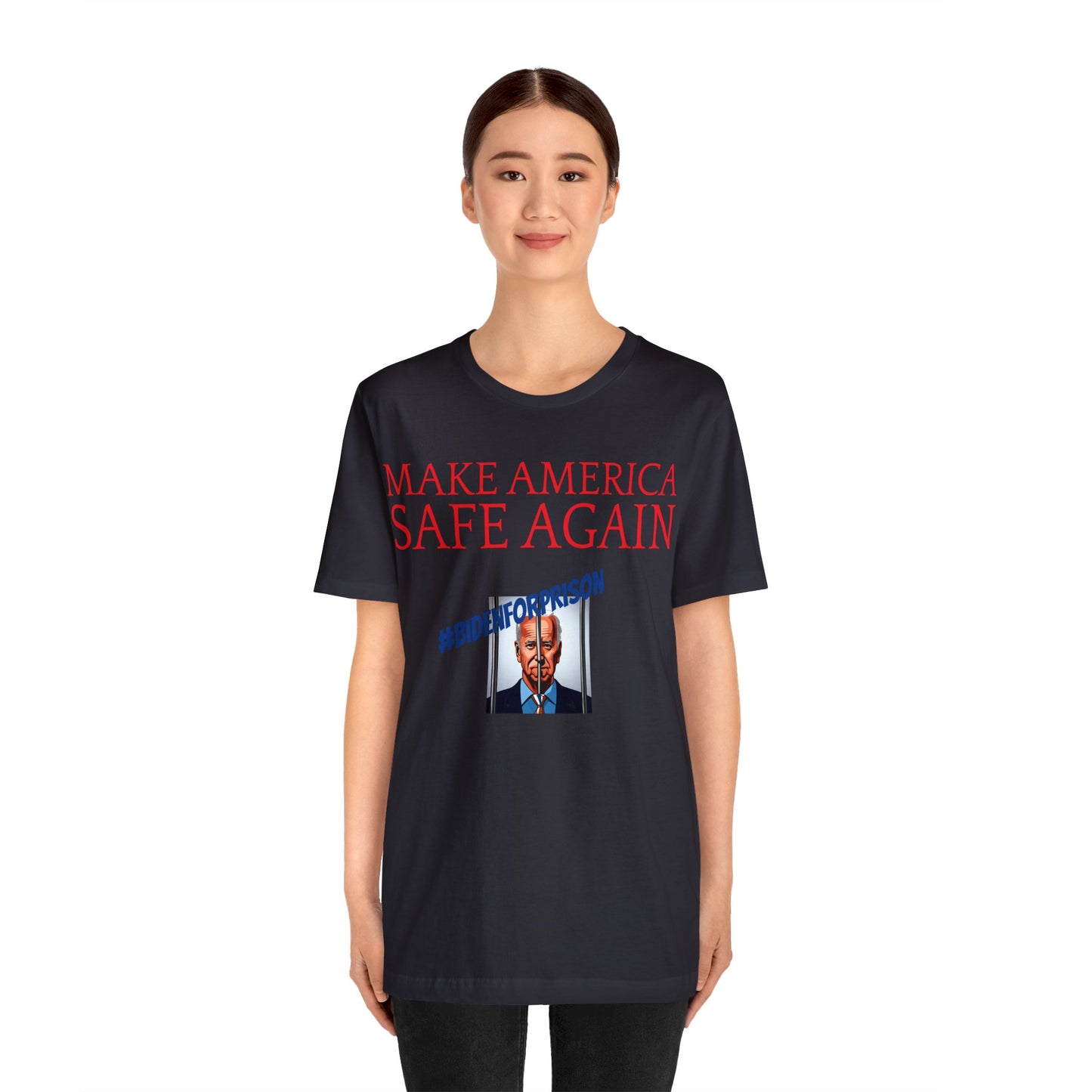Make America Safe Again (Biden for Prison) Unisex Jersey Short Sleeve Tee