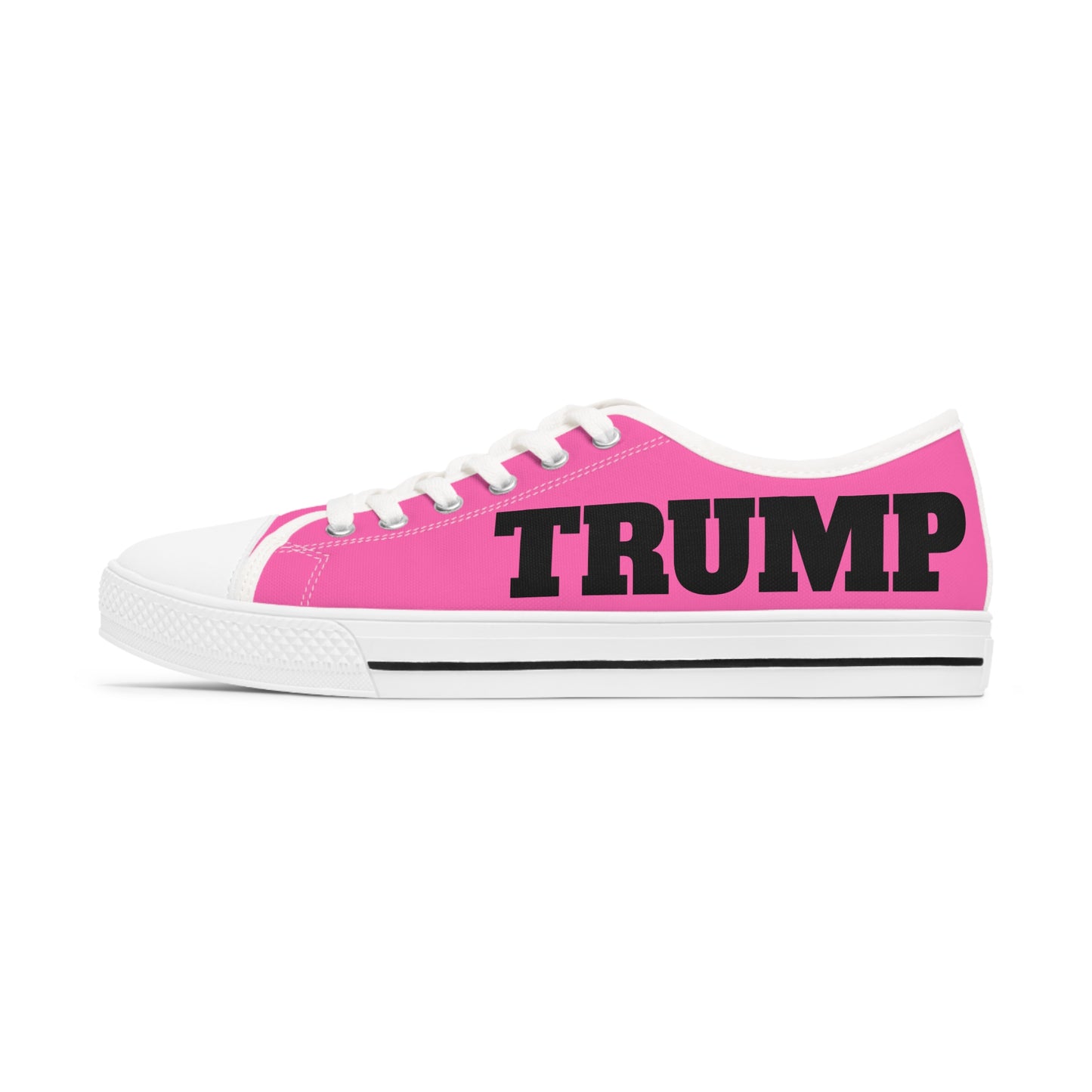 Hot Pink Trump Women's Low Top Sneakers Shoes