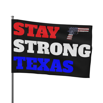 „Stay Strong Texas Proud 2A“-Flagge mit hochauflösendem Druck für den Außenbereich und den Innenbereich