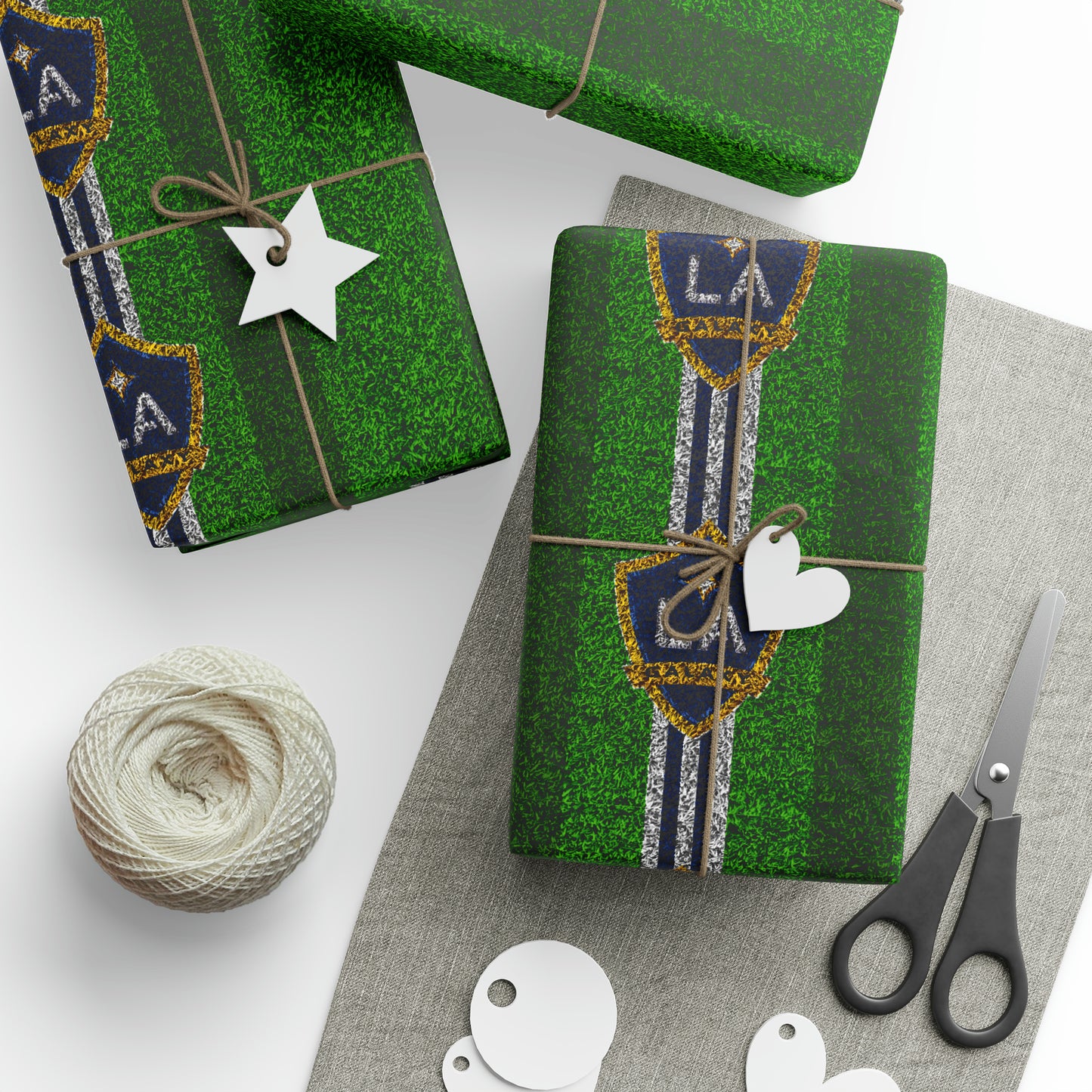 LA Galaxy Grass MLS Birthday Gift Wrapping Paper Soccer Holiday