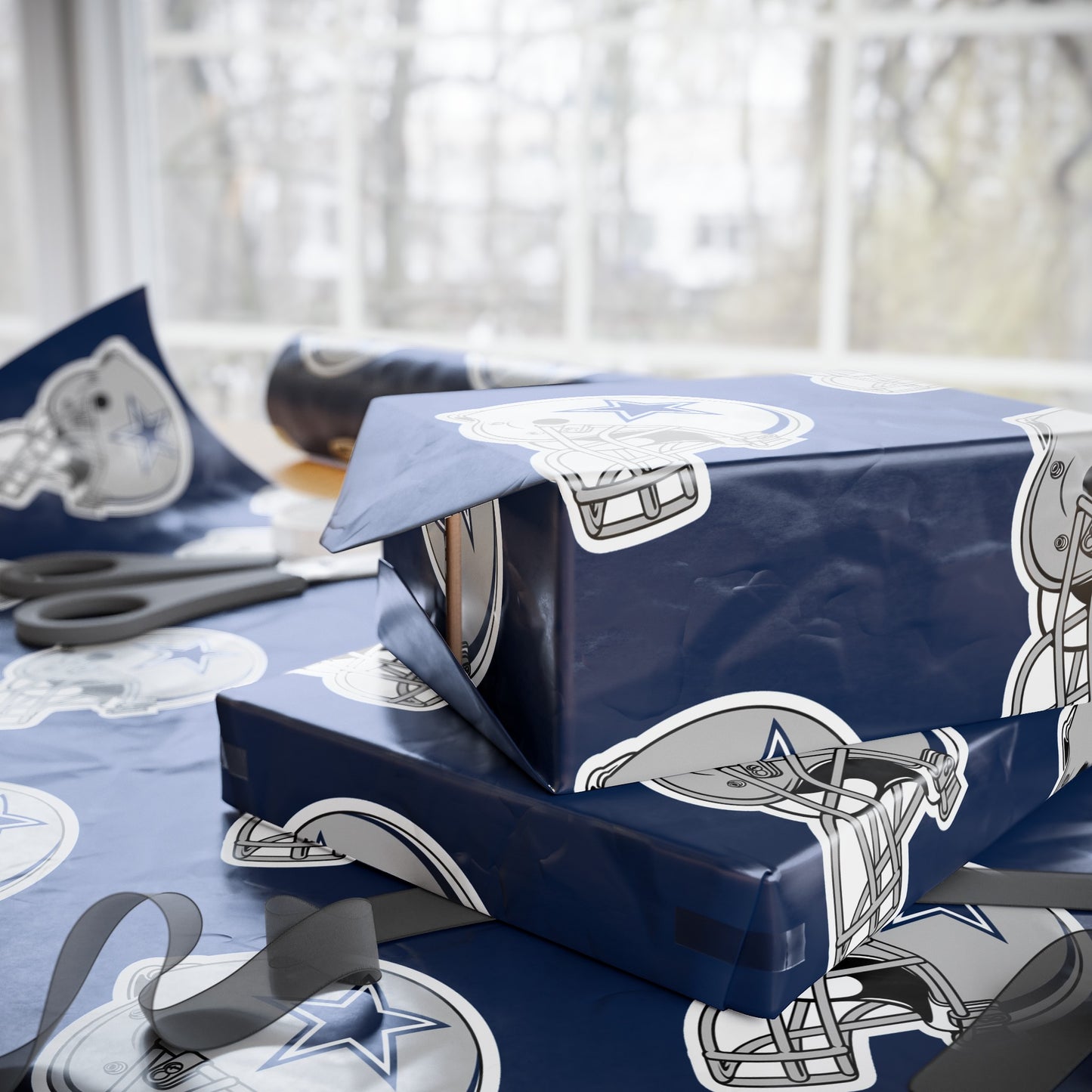 Dallas Cowboys NFL Football Birthday Graduation Gift Wrapping Paper Holiday