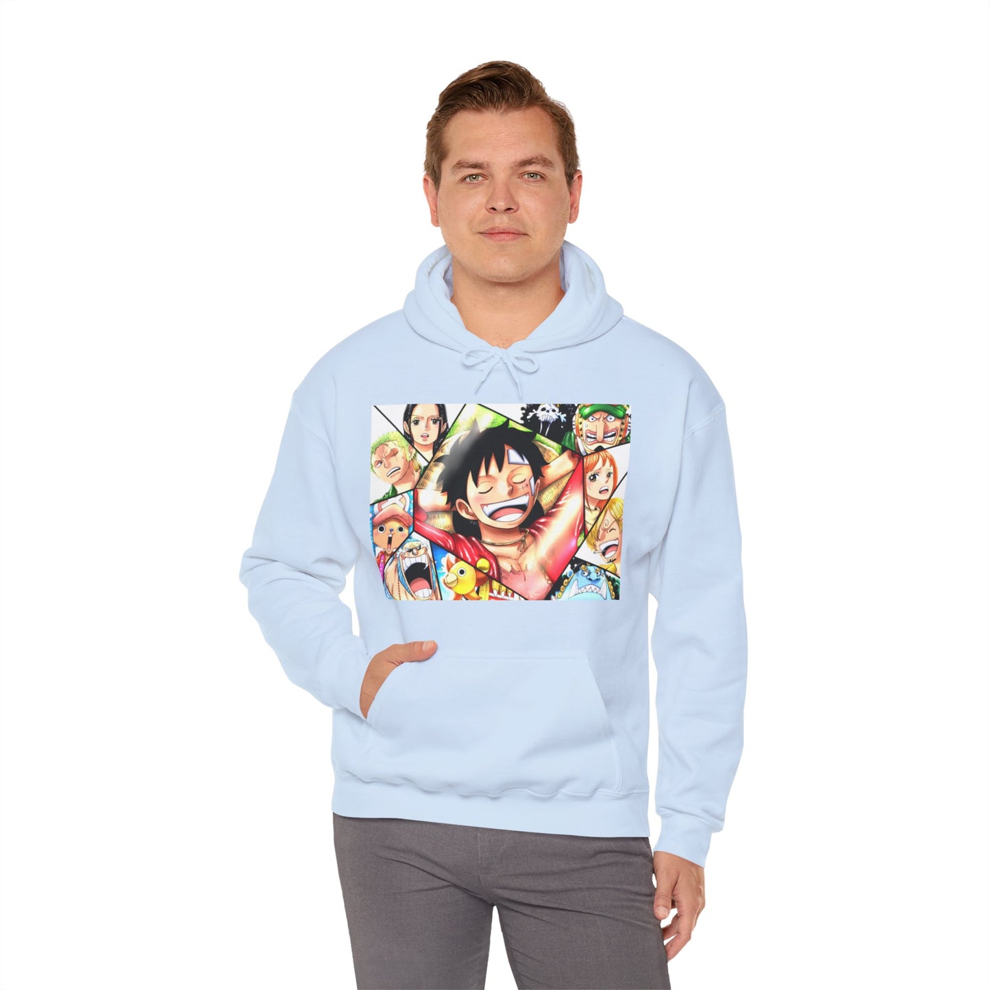 One Piece Monkey Luffy Jimbei Nico Nami Unisex Heavy Blend Hooded Sweatshirt