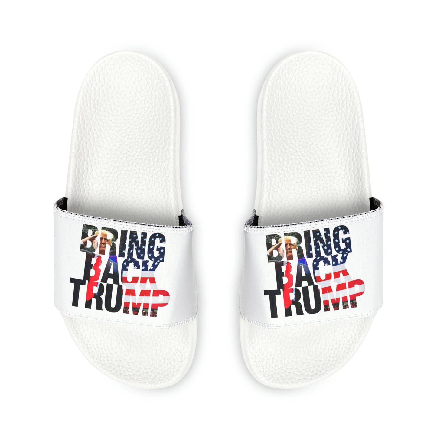 Women's Bring Back Trump 2024 MAGA Comfy PU Slide Sandals