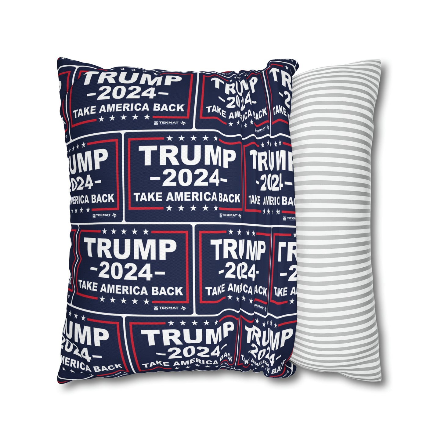 Trump 2024 Take America Back Blue Throw Pillow Case