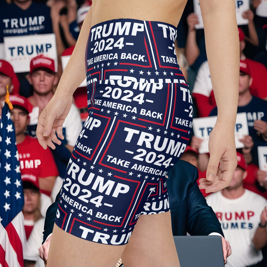 Trump MAGA Summer Rally BBQ Party Women's Workout Bike Comfy Shorts