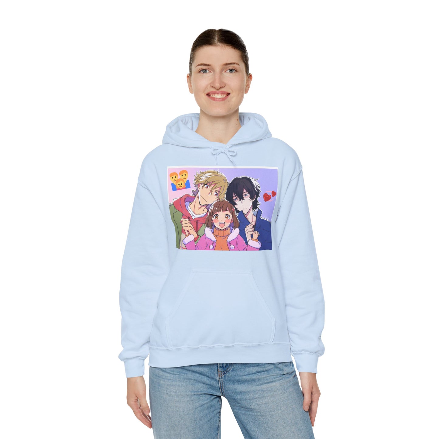 Buddy Daddies Anime Cartoon Unisex Heavy Blend Hooded Sweatshirt