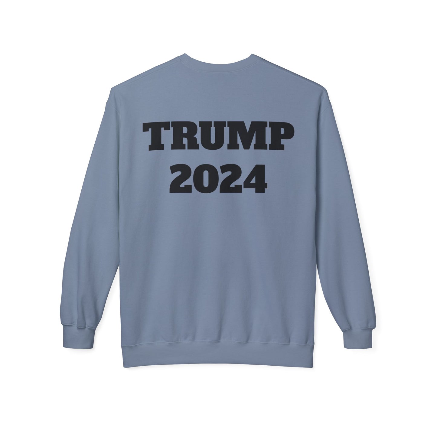 New Year New President Trump 2024 Unisex Midweight Cotton Blend Soft style Fleece Crewneck Sweatshirt Choose Color