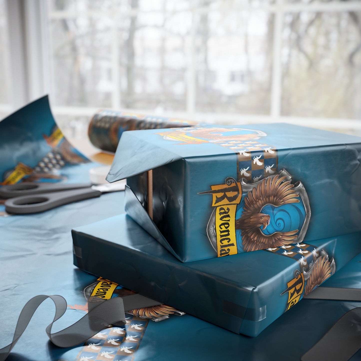 Ravenclaw Hogwarts Houses Potter holiday present Birthday Gift Wrapping Papers