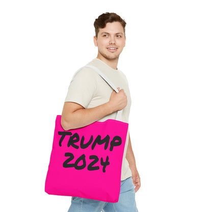 Hot Pink Trump 2024 Rally Durable Heavy Duty Tote Bag