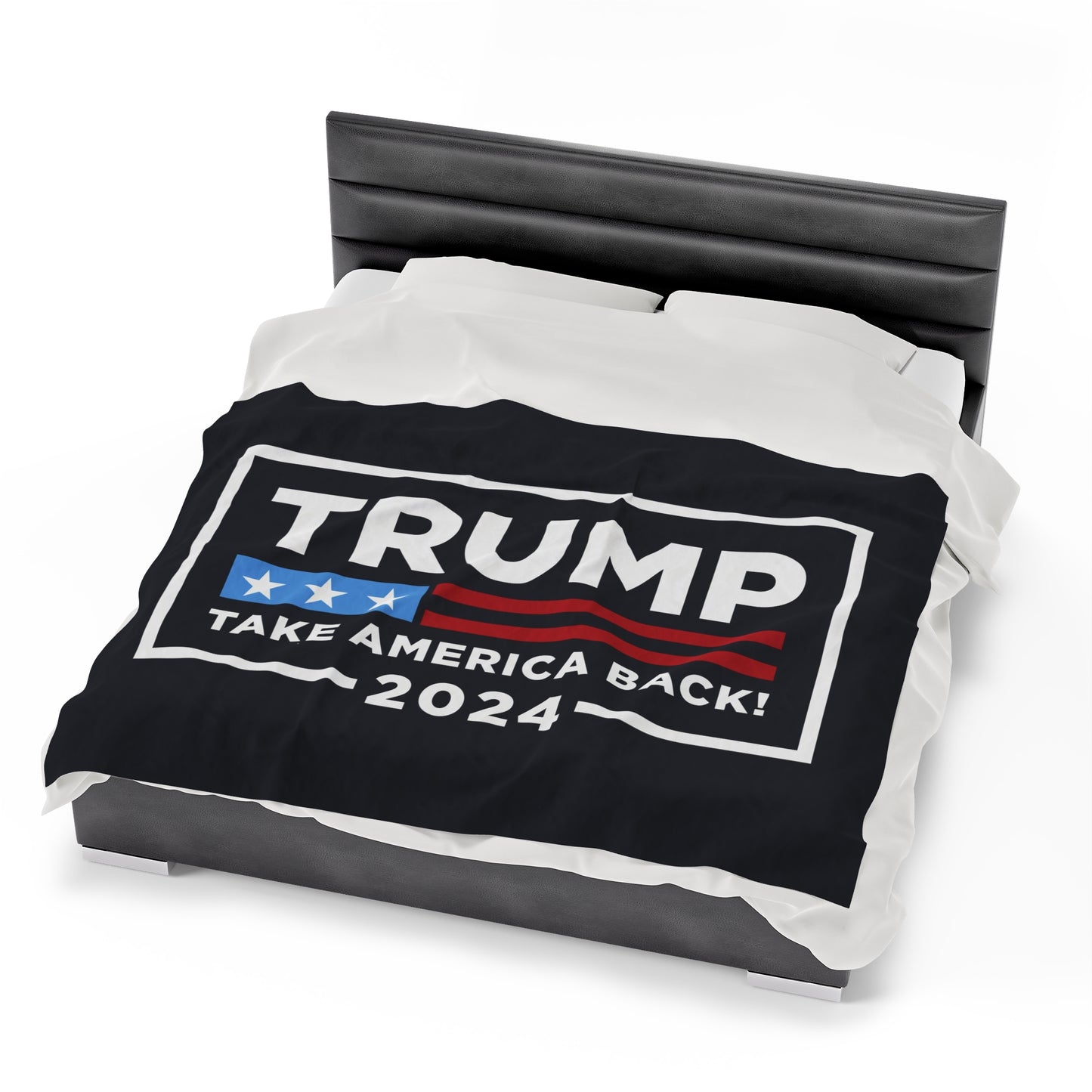 Trump 2024 Take America Back Velveteen Plush Blanket Mother's Father's Day Anniversary Gift Present