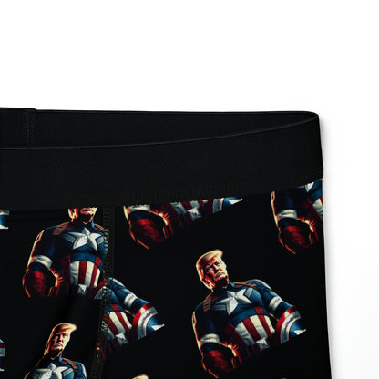 Captain America Trump Black All Over Print Herren-Boxershorts