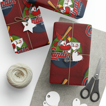 St. Louis Cardinals Red Mascot Baseball MLB Birthday Gift Wrapping Paper Holiday