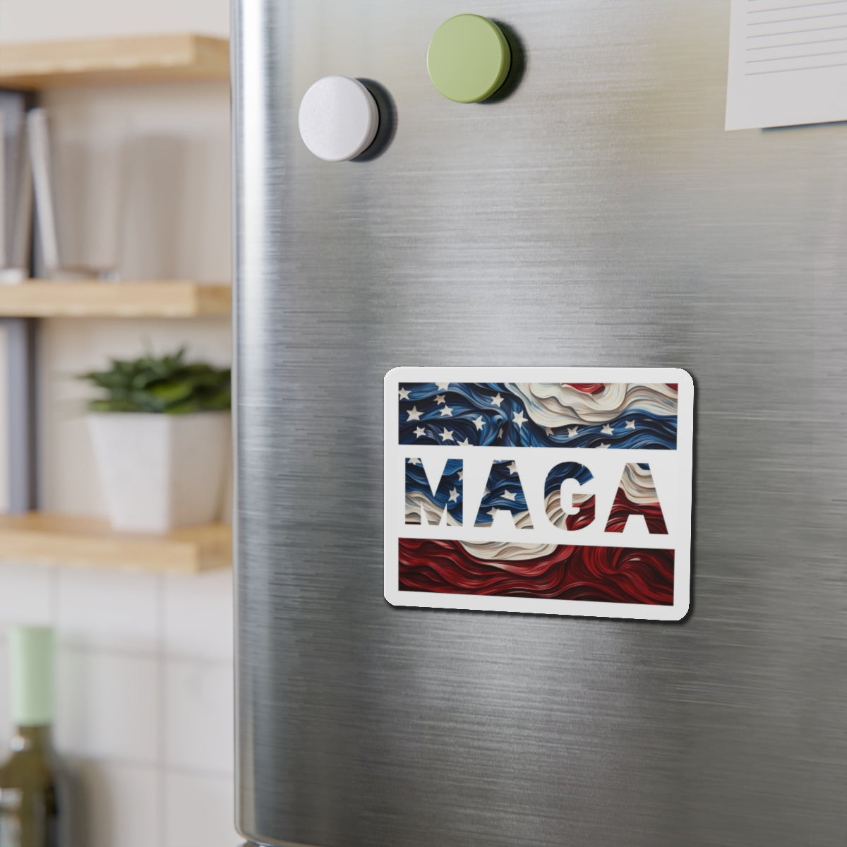 MAGA Trump Red White and Blue Die-Cut Magnet