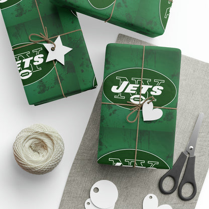 New York Jets NFL Football Birthday Gift Wrapping Paper Holiday