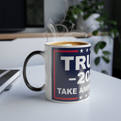 Color Morphing Trump 2024 Take America Back Heat Reacting Coffee Mug 11oz