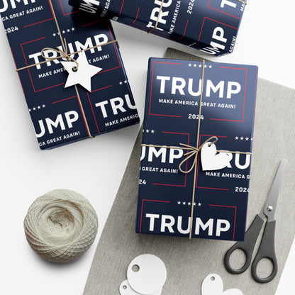 Trump 2024 90GSM Make America Great Again MAGA Christmas Gift Present Wrapping Papers