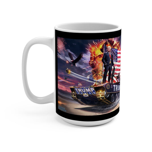 Trump the Warrior 2024 MAGA Jumbo Ceramic Coffee Mug 15oz