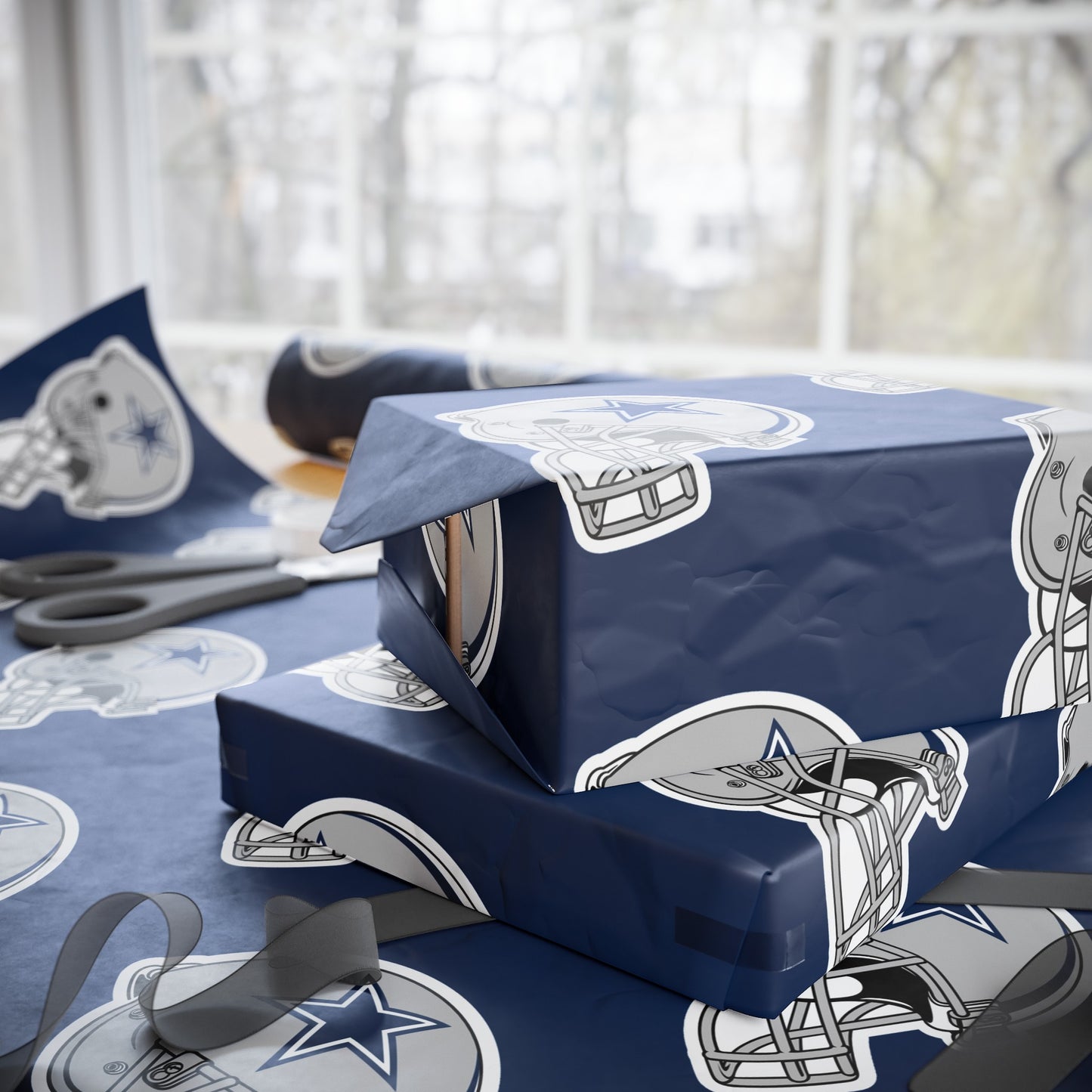 Dallas Cowboys NFL Football Birthday Graduation Gift Wrapping Paper Holiday