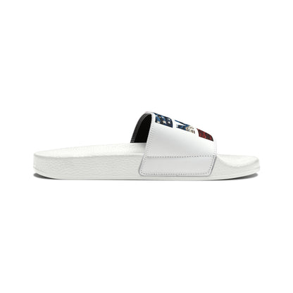 Men's MAGA Red White and Blue Trump Comfy PU Slide Sandals