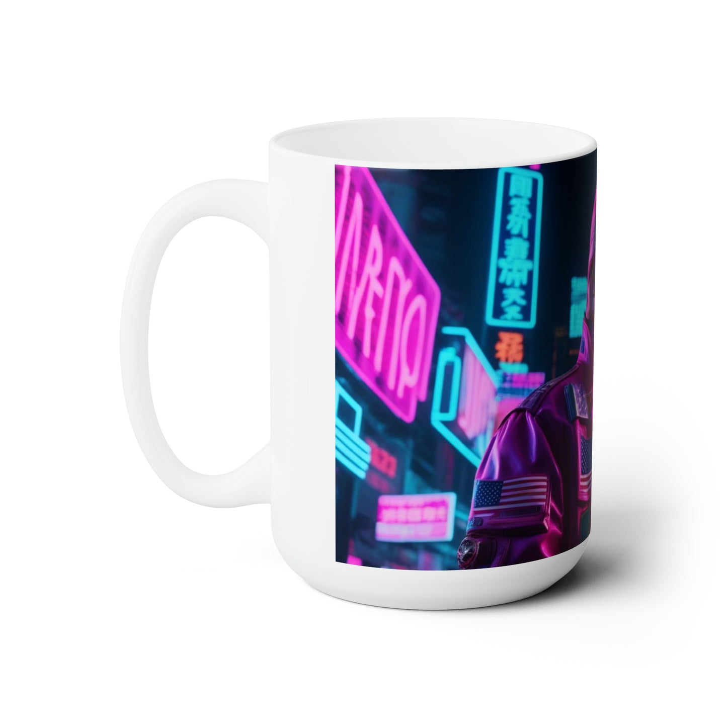 Donald Trump Cyberpunk style 3 Ceramic Jumbo Coffee Mug 15oz