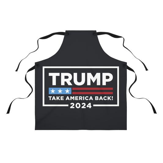 Trump Take America Back Black Poly Twill Kitchen BBQ Apron gift present
