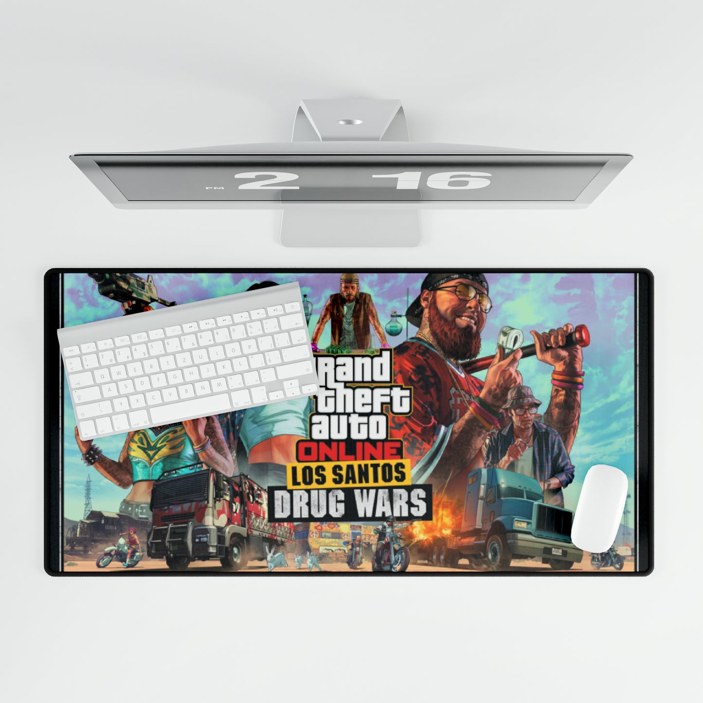 GTA 5 Online Los Santos Wars High Definition PC PS Video Game Desk Mat