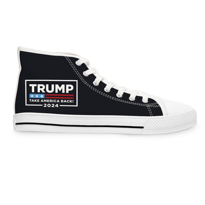 Trump 2024 Take America Back Black Women's High Top Sneakers Shoes