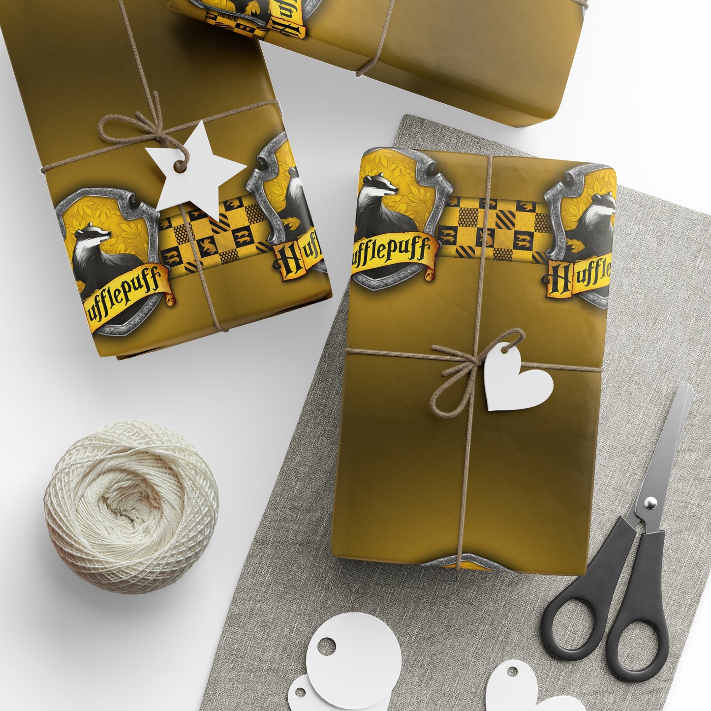 Hufflepuff Hogwarts Houses Potter holiday present Birthday Gift Wrapping Papers