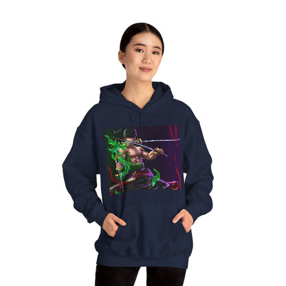 Roronoa Zoro One Piece Anime Cartoon Unisex Heavy Blend Hooded Sweatshirt