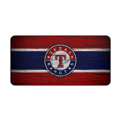 Texas Rangers Woodgrain MLB Baseball High Definition Desk Mat